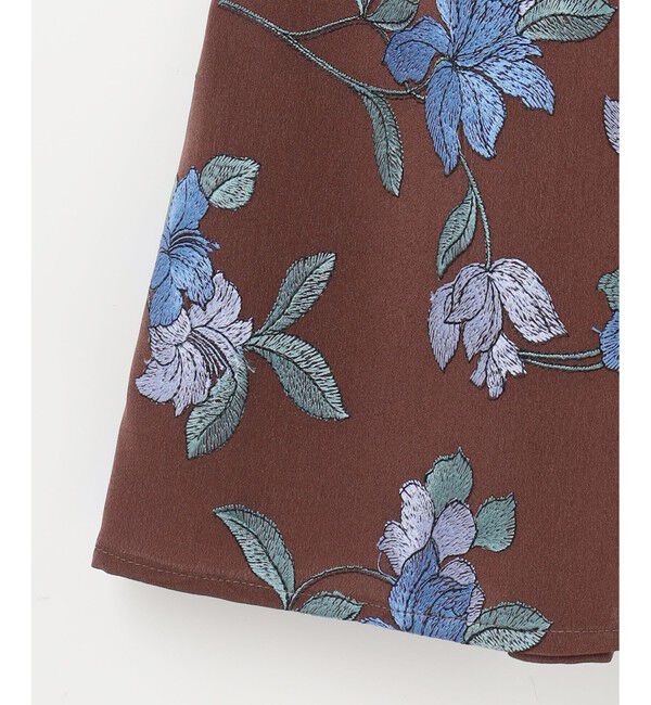 GRACE CONTINENTAL「フラワー刺繍フレアスカート」|スカート|