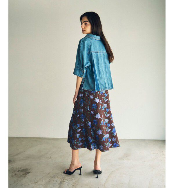 GRACE CONTINENTAL「フラワー刺繍フレアスカート」|スカート|