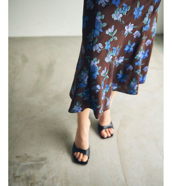 GRACE CONTINENTAL「フラワー刺繍フレアスカート」|スカート|