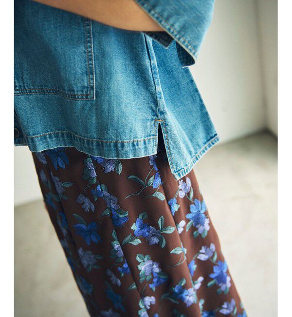 GRACE CONTINENTAL「フラワー刺繍フレアスカート」|スカート|