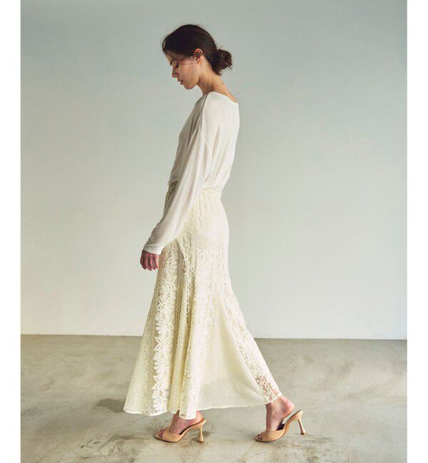 GRACE CONTINENTAL「フレア刺繍スカート」|スカート|