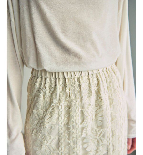 GRACE CONTINENTAL「フレア刺繍スカート」|スカート|