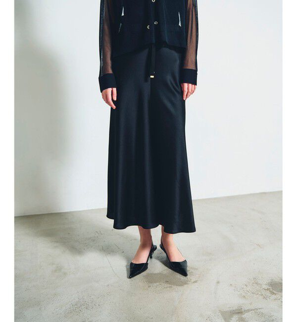 Grace Class「サテンバイアスロングスカート」|スカート|