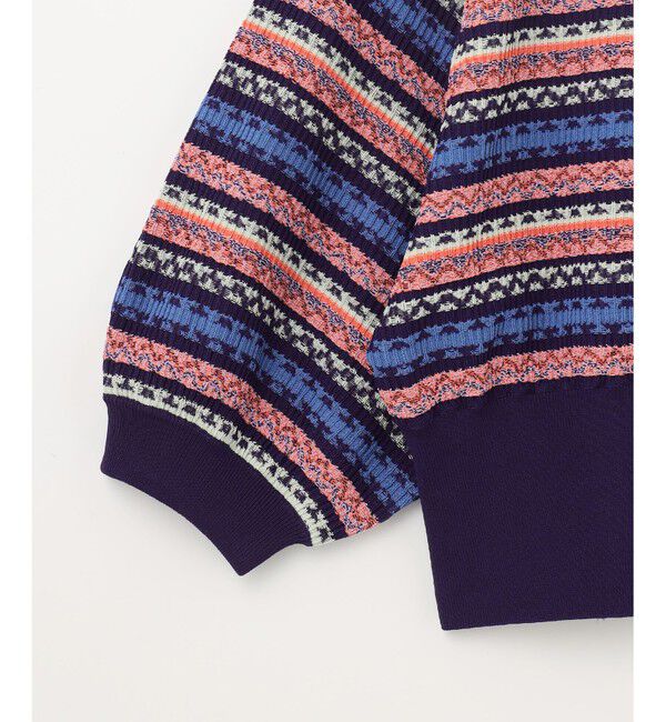 GRACE CONTINENTAL「ボーダーパフニットトップ」|ニット・セーター|