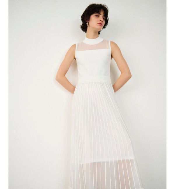 Diagram「ラメシアープリーツニットワンピース」|ワンピース|
