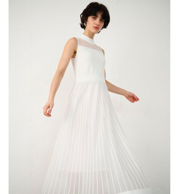 Diagram「ラメシアープリーツニットワンピース」|ワンピース|