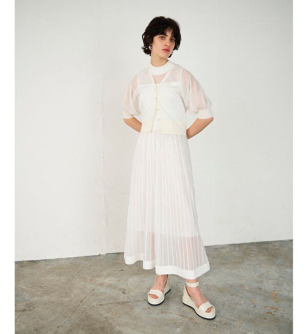 Diagram「ラメシアープリーツニットワンピース」|ワンピース|