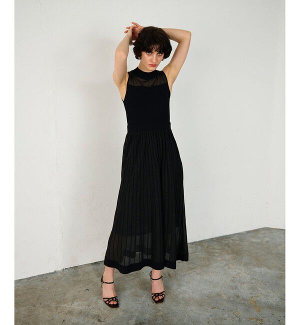 Diagram「ラメシアープリーツニットワンピース」|ワンピース|