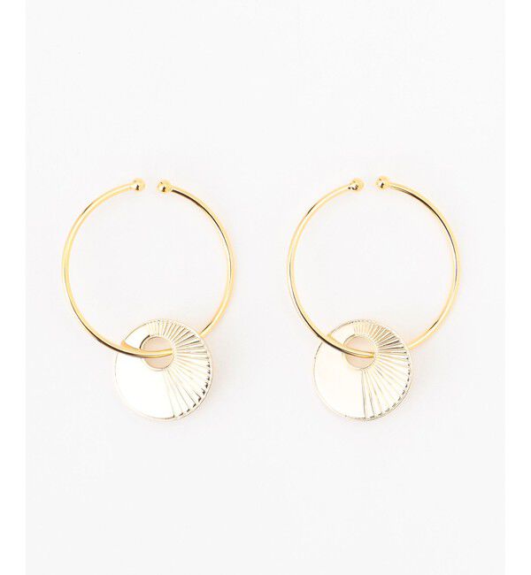 GRACE CONTINENTAL「ラインコインフープイヤーカフ」|イヤーカフ|