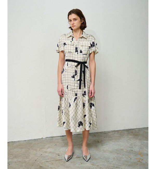 Grace Class「ラインフラワーシャツドレス」|ワンピース|キナリ