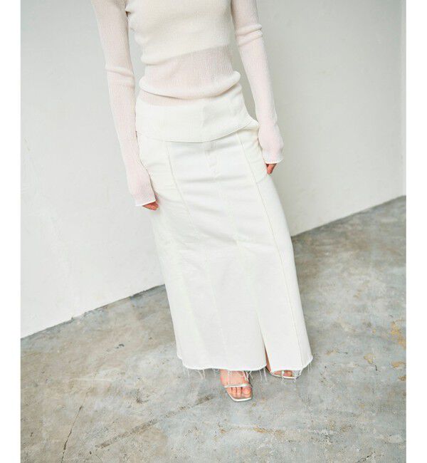 Grace Class「デニムタイトロングスカート」|スカート|ホワイト