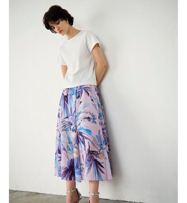 Diagram「リゾートリーフプリントスカート」|スカート|ラベンダー