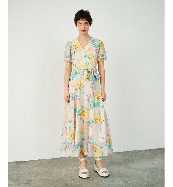 Diagram「ミモザプリントワンピース」|ワンピース|ベージュ