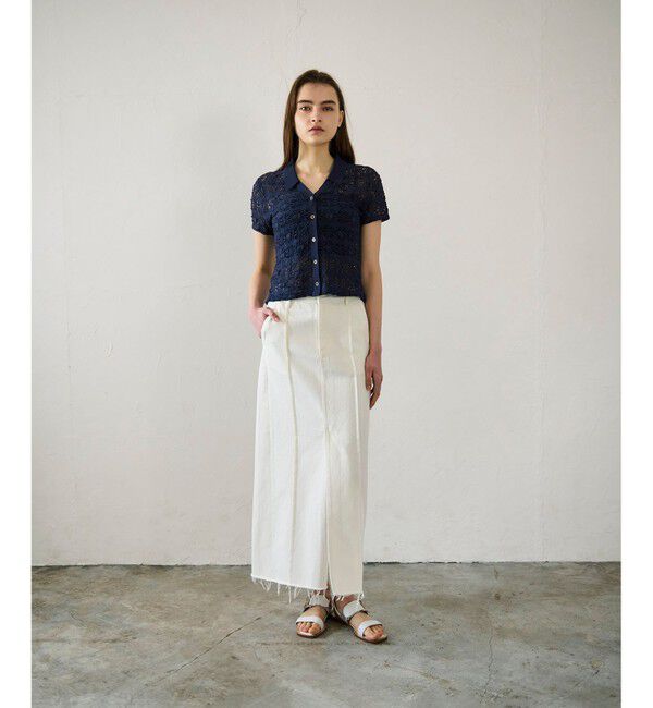 GRACE CONTINENTAL「レースカットスキッパートップ」|シャツ・ブラウス|