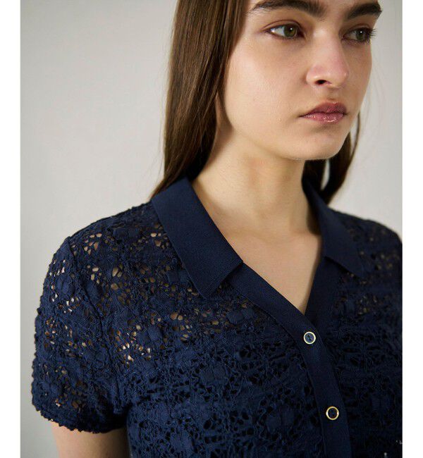 GRACE CONTINENTAL「レースカットスキッパートップ」|シャツ・ブラウス|