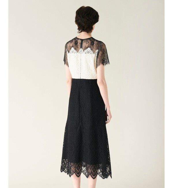 GRACE CONTINENTAL「レース切替フレアドレス」|ドレス|
