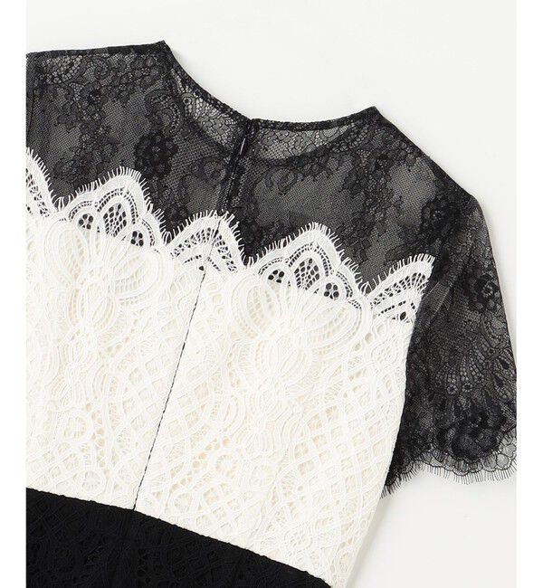 GRACE CONTINENTAL「レース切替フレアドレス」|ドレス|