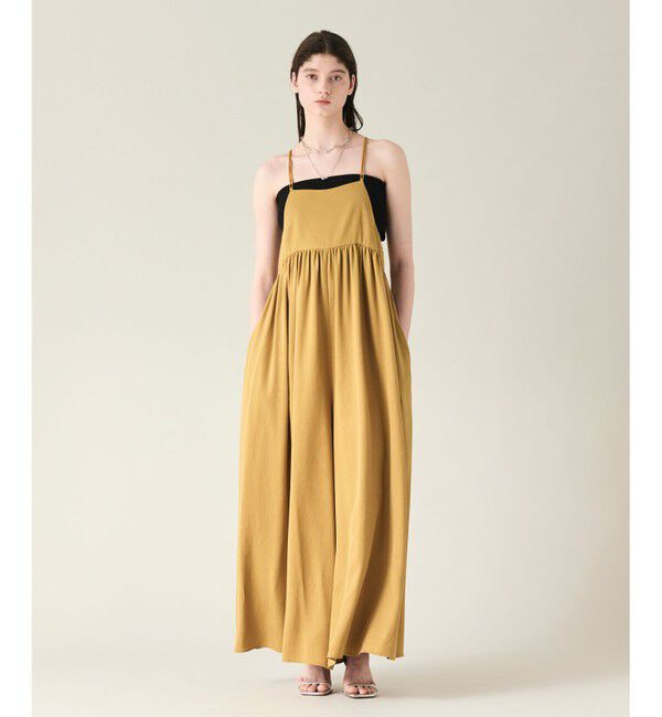 GRACE CONTINENTAL「アメスリキャミサロペット」|オールインワン|イエロー