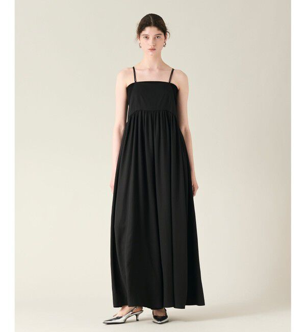 GRACE CONTINENTAL「アメスリキャミサロペット」|オールインワン|ブラック