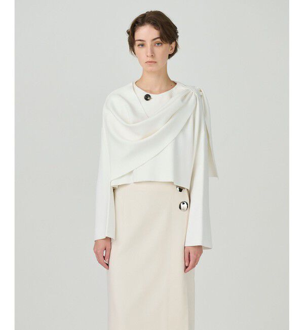 Diagram「ケープショートニットトップ」|ニット・セーター|ホワイト