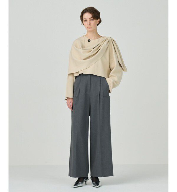 Diagram「ケープショートニットトップ」|ニット・セーター|ベージュ