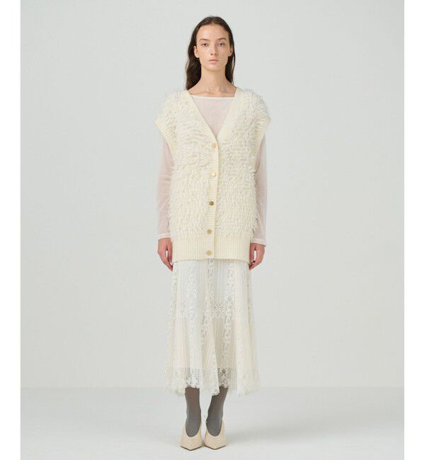 GRACE CONTINENTAL「ストライプレースフレアスカート」|スカート|キナリ