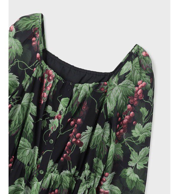 GRACE CONTINENTAL「グレーププリントティアードワンピース」|ワンピース|