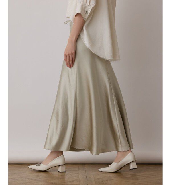 GRACE CONTINENTAL「サテンストレッチイージースカート」|スカート|