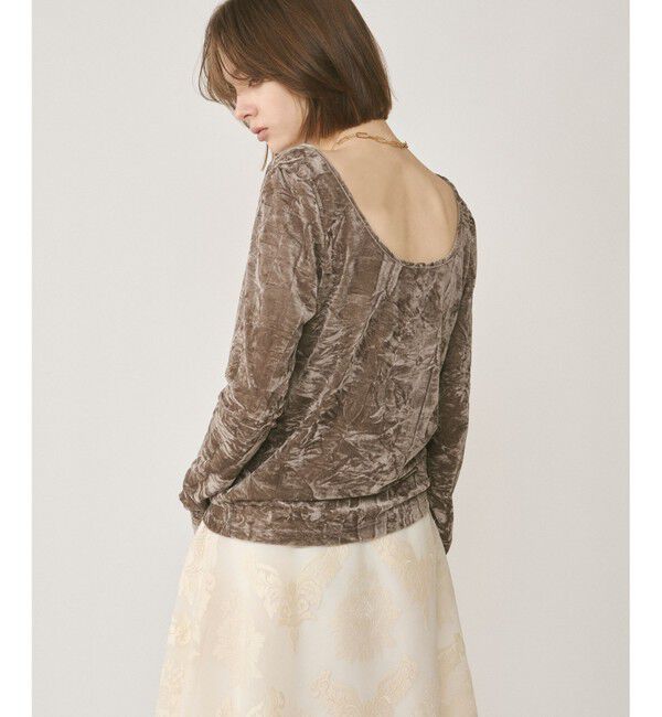 GRACE CONTINENTAL「クラッシュベロアカットトップ」|Tシャツ・カットソー|