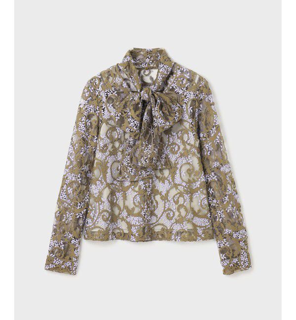 GRACE CONTINENTAL「ボウタイ付レースブラウス」|シャツ・ブラウス|