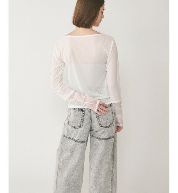  「シアーアセテートカットトップ」|Tシャツ・カットソー|