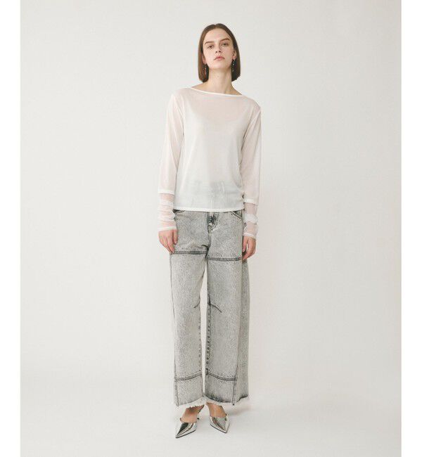  「シアーアセテートカットトップ」|Tシャツ・カットソー|