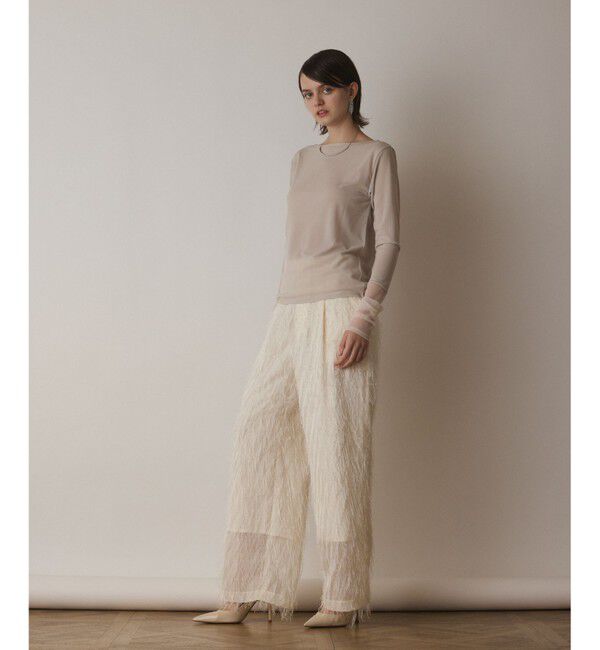  「シアーアセテートカットトップ」|Tシャツ・カットソー|