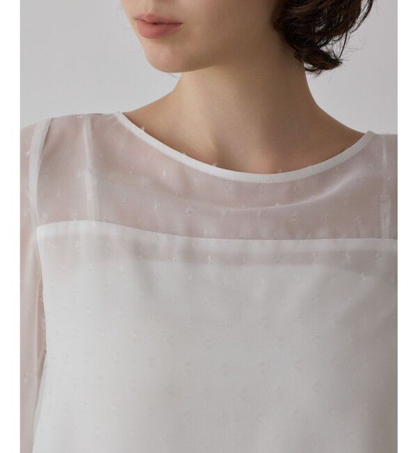 GRACE CONTINENTAL「フィルムジャガードフリルトップ」|シャツ・ブラウス|