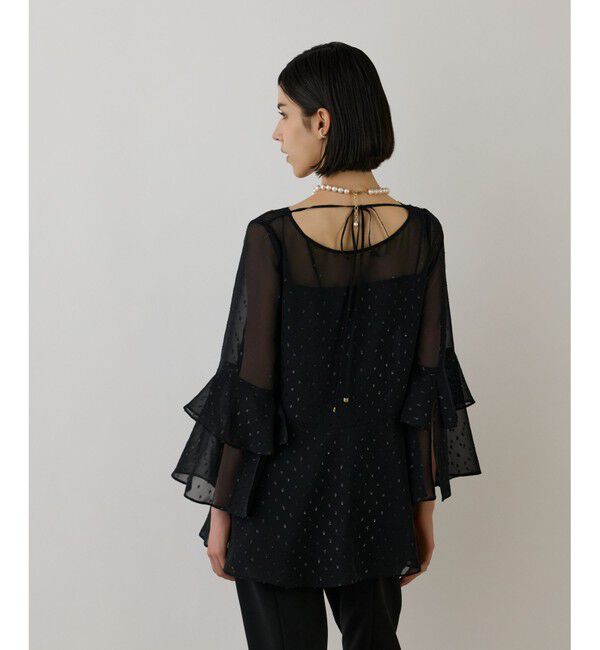 GRACE CONTINENTAL「フィルムジャガードフリルトップ」|シャツ・ブラウス|