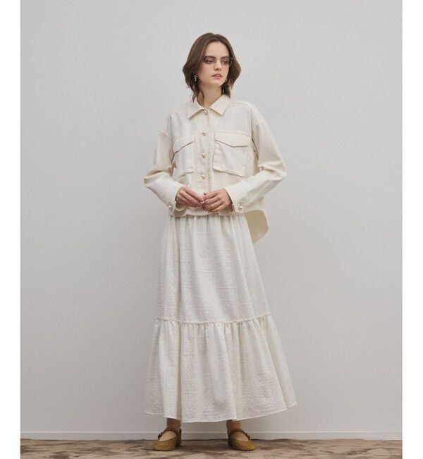 GRACE CONTINENTAL「ティアードエンブロイダリースカート」|スカート|