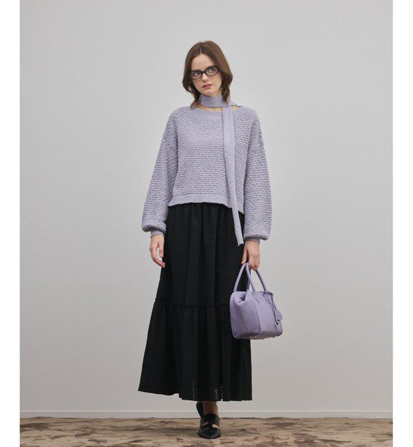 GRACE CONTINENTAL「ティアードエンブロイダリースカート」|スカート|