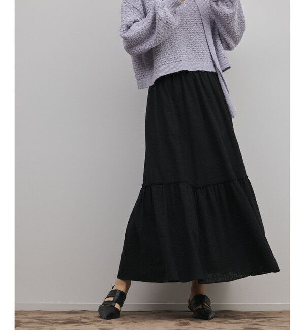 GRACE CONTINENTAL「ティアードエンブロイダリースカート」|スカート|