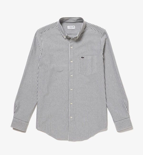 LACOSTE「クールマックスブレンド鹿の子地ストライプシャツ」|シャツ・ブラウス|