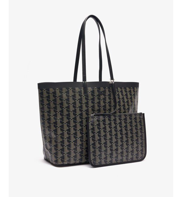 LACOSTE「ゼリー コーテッドキャンバスミディアムトートバッグ」|トートバッグ|ブラック