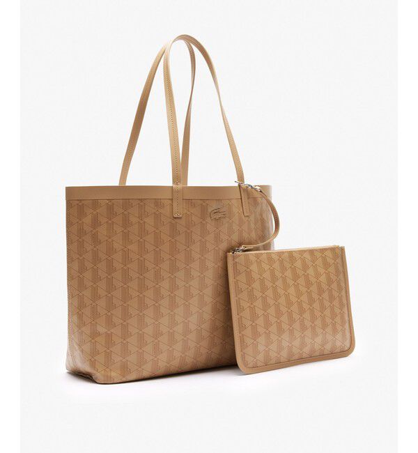 LACOSTE「ゼリー コーテッドキャンバスミディアムトートバッグ」|トートバッグ|ベージュ