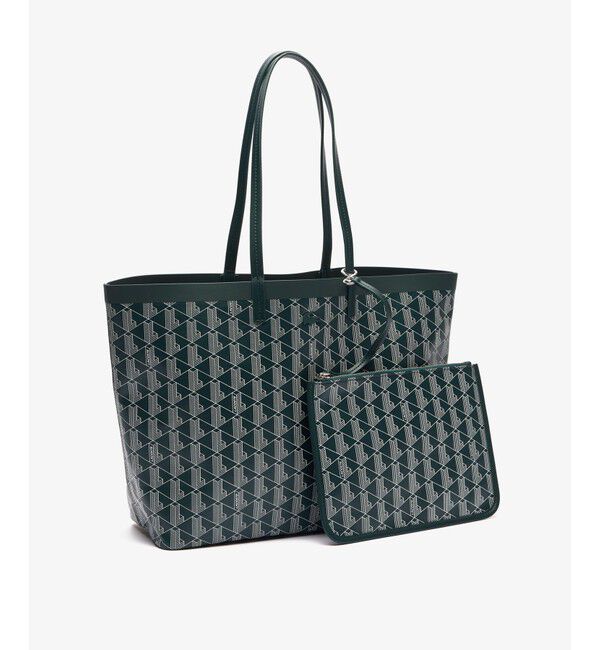 LACOSTE「ゼリー コーテッドキャンバスミディアムトートバッグ」|トートバッグ|ダークグリーン