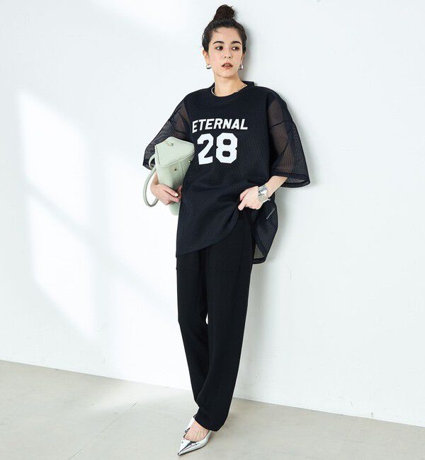 Rie Miller「ダンボールメッシュプリントTシャツ」|Tシャツ・カットソー|