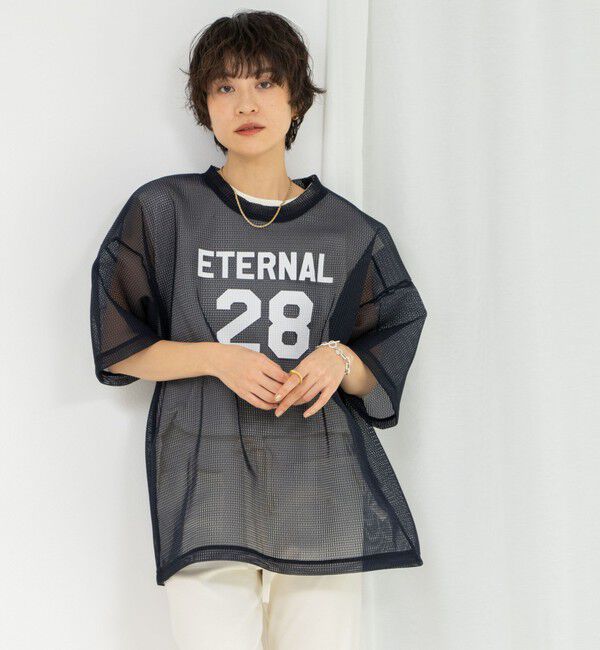 Rie Miller「ダンボールメッシュプリントTシャツ」|Tシャツ・カットソー|