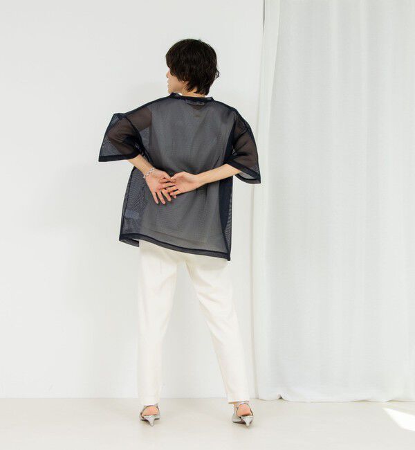 Rie Miller「ダンボールメッシュプリントTシャツ」|Tシャツ・カットソー|