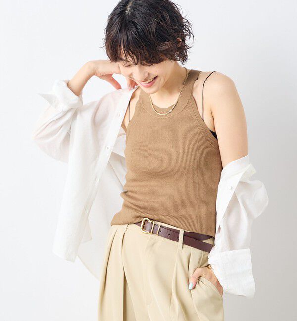 NOLLEY'S sophi「《アンサンブル対応》《手洗い可能》イタリー糸ホルターネックタンクトップ」|タンクトップ|