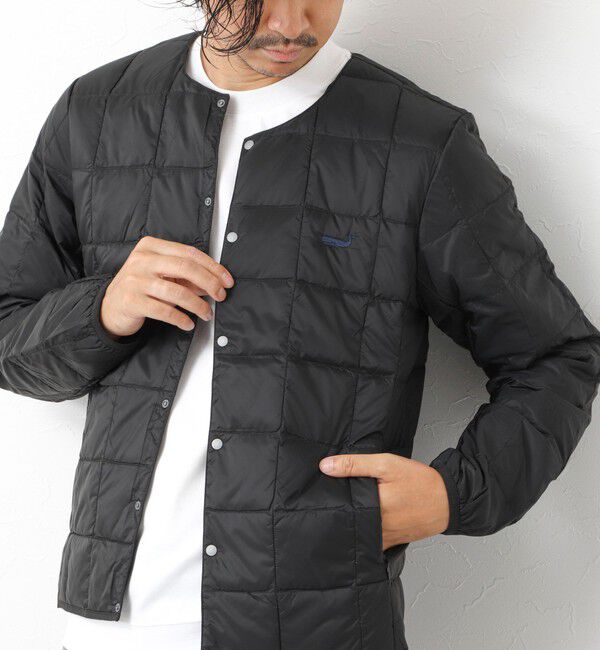 NOLLEY'S goodman「【TAION/タイオン】別注クジラ刺繍CREW NECK BUTTON DOWN JACKET」|ダウン|ブラック