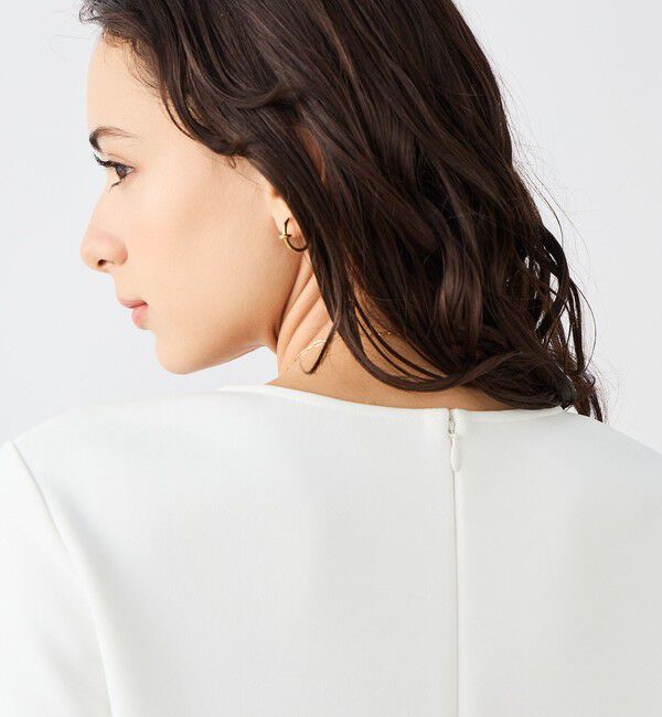 NOLLEY'S sophi「《セットアップ対応》ウォッシャブルダンボール&times;オーガンジーペプラムプルオーバー」|Tシャツ・カットソー|