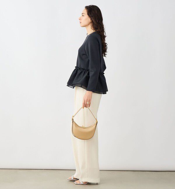 NOLLEY'S sophi「《セットアップ対応》ウォッシャブルダンボール&times;オーガンジーペプラムプルオーバー」|Tシャツ・カットソー|