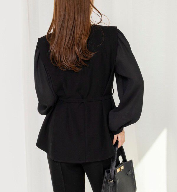 NOLLEY'S「《セットアップ対応》ウォッシャブルダブルクロスブラウス」|シャツ・ブラウス|